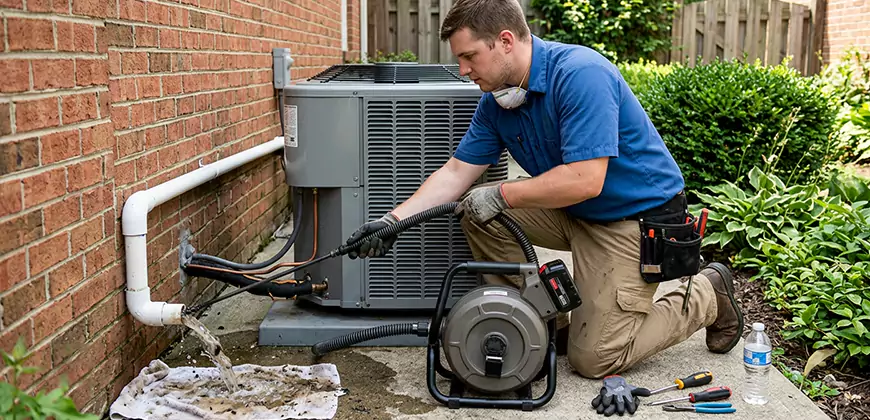 AC Unit Drain Pipe Cleaning in New Haven